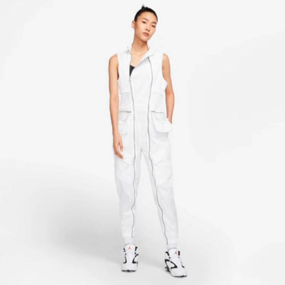 Nike Air Jordan Women's White Flight Suit Size M